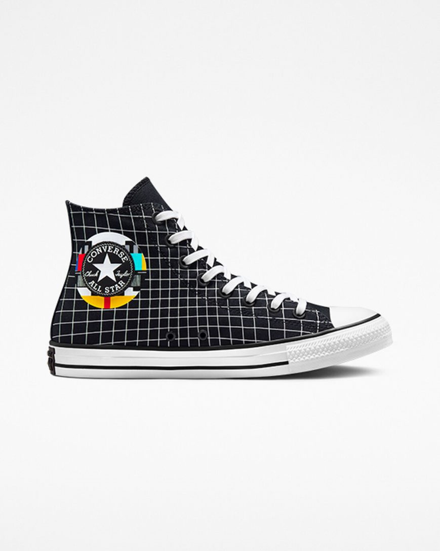 Men\'s Converse Chuck Taylor All Star Color Grid High Top Shoes White / Multicolor / Brown | AU 8043EV